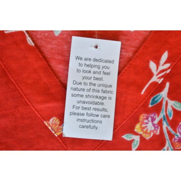 NWT Only Necessities Women's Plus Size Floral Cotton Summer Dress Size 1X 22/24 - Picture 7 of 10